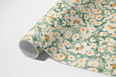 Vinyl teppich Wiesenfeld Mit Abstrakten Blumen Bemalt