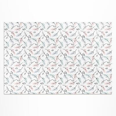 Teppich pvc Dezente Pastellpflanzen Im Boho-Stil