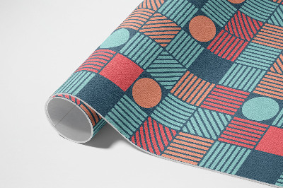 Teppich auf pvc Geometrisches Retro-Vintage-Muster