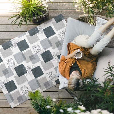 Vinyl teppich Retro Bemalte Quadrate