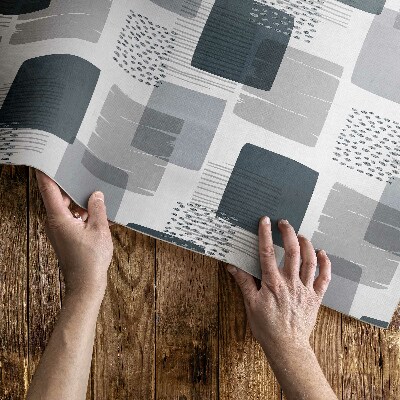 Vinyl teppich Retro Bemalte Quadrate