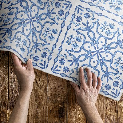 Vinyl teppich Dekorative Fliesen Mit Pflanzlichen Ornamenten