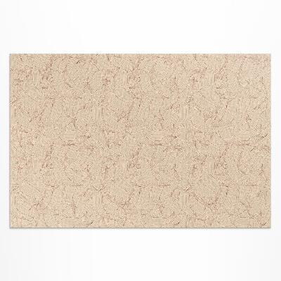 Vinyl teppich läufer Lineare Herbstblätter Im Boho-Stil
