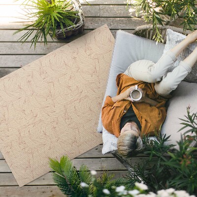 Vinyl teppich läufer Lineare Herbstblätter Im Boho-Stil