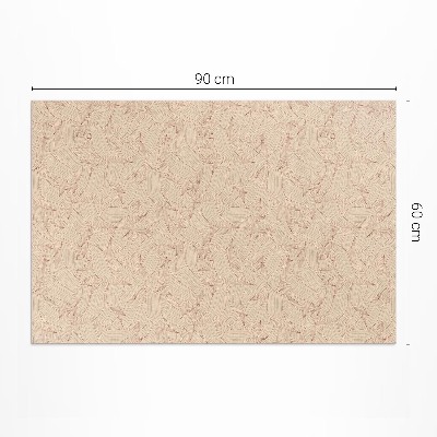 Vinyl teppich läufer Lineare Herbstblätter Im Boho-Stil