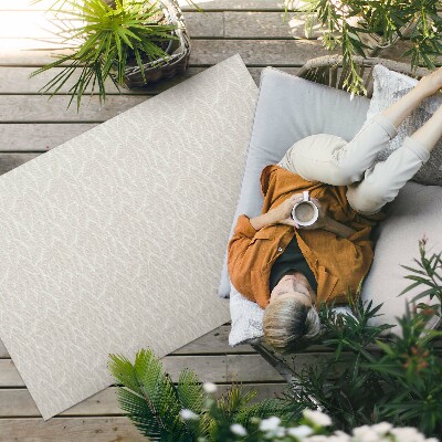 Teppich auf pvc Feine Blätter Im Zarten Boho-Stil