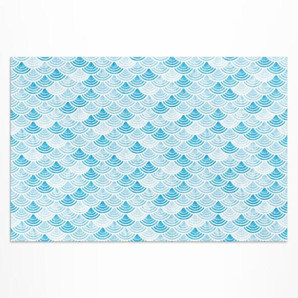 Pvc teppich Aquarell-Wellenmuster Im Asiatischen Stil