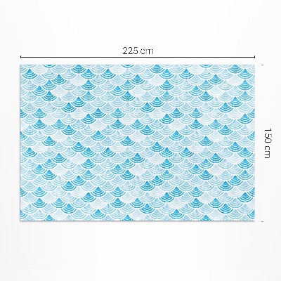 Pvc teppich Aquarell-Wellenmuster Im Asiatischen Stil