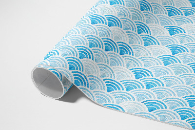 Pvc teppich Aquarell-Wellenmuster Im Asiatischen Stil