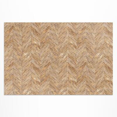 Vinyl teppich läufer Vintage-Holzparkett Mit Fischgrätenmuster