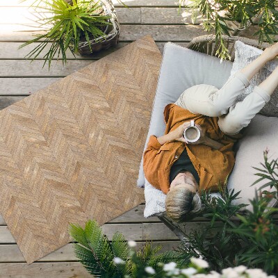 Vinyl teppich läufer Vintage-Holzparkett Mit Fischgrätenmuster