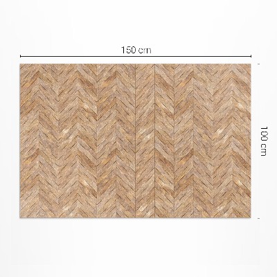 Vinyl teppich läufer Vintage-Holzparkett Mit Fischgrätenmuster