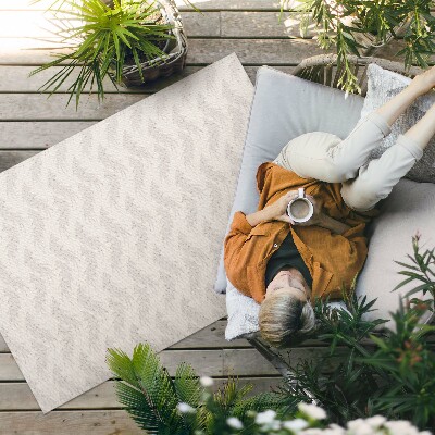 Teppich auf pvc Zarte Blätter In Gedeckten Farben