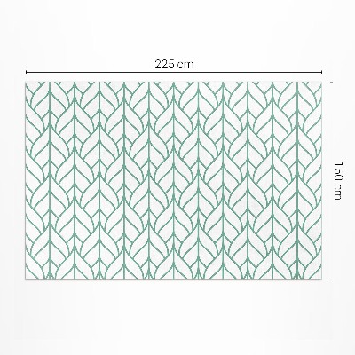 Vinyl teppich Minimalistisches Lineares Blattmuster