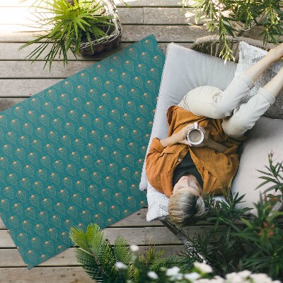 Teppich auf pvc Blumenmuster Mit Wiederholten Blättern