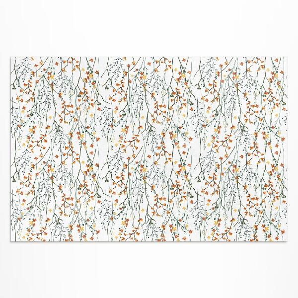 Teppich pvc Blumen Und Zweige Im Boho-Stil