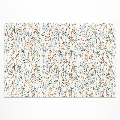 Teppich pvc Blumen Und Zweige Im Boho-Stil