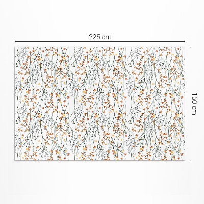 Teppich pvc Blumen Und Zweige Im Boho-Stil