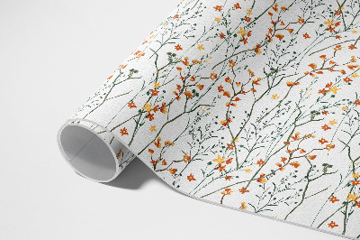 Teppich pvc Blumen Und Zweige Im Boho-Stil