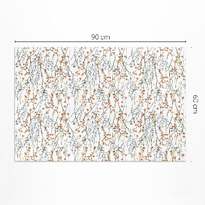 Teppich pvc Blumen Und Zweige Im Boho-Stil