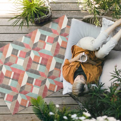 Vinyl teppich läufer Tragbares Geometrisches Muster
