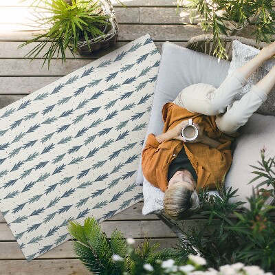 Teppich pvc Dekoratives Boho-Muster Mit Feinen Blättern