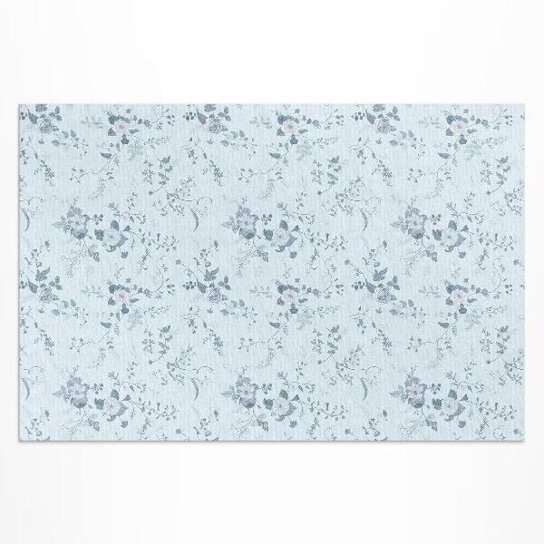 Teppich pvc Dezent Bemalte Blumen Auf Einer Wiese