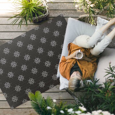 Vinyl teppich läufer Lineare Blumen Mit Regelmäßigem Muster