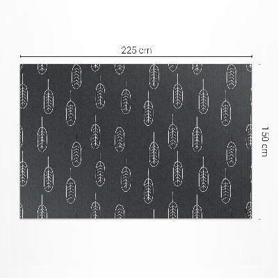 Teppich pvc Minimalistische Boho-Blätter