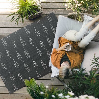 Teppich pvc Minimalistische Boho-Blätter