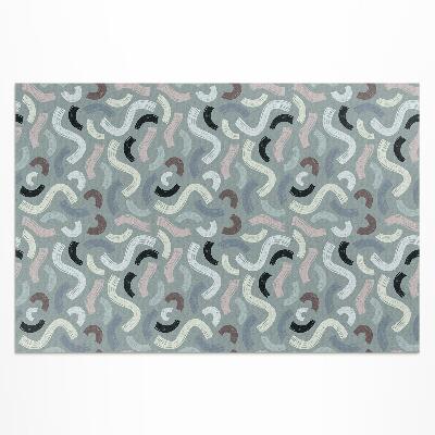 Teppich auf pvc Abstrakte Retro-Linien