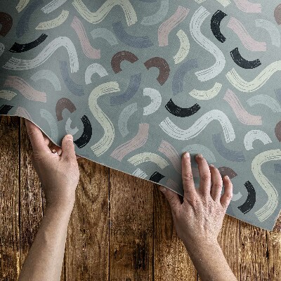 Teppich auf pvc Abstrakte Retro-Linien