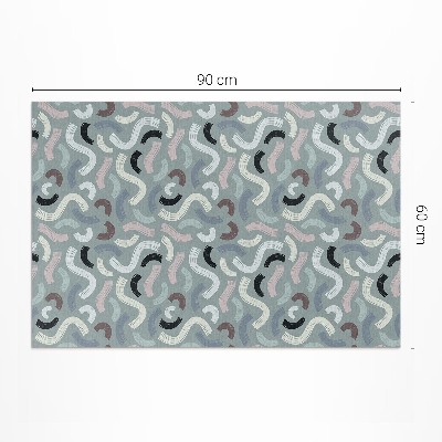 Teppich auf pvc Abstrakte Retro-Linien