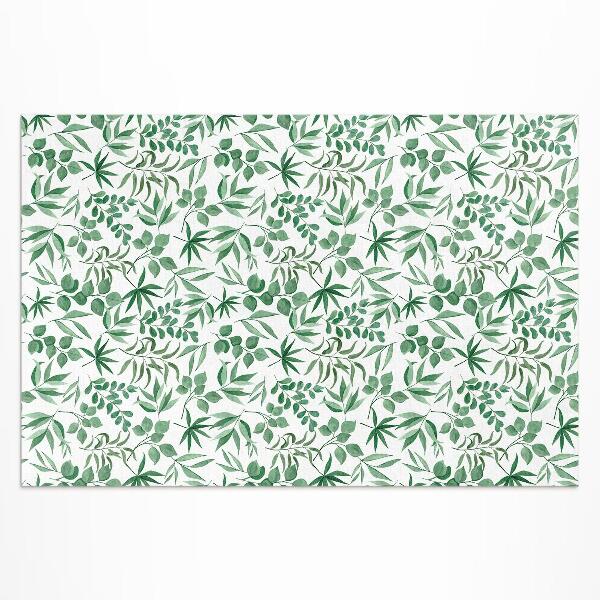 Vinyl teppich läufer Aquarellblätter In Zartem Stil