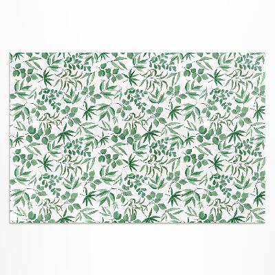 Vinyl teppich läufer Aquarellblätter In Zartem Stil