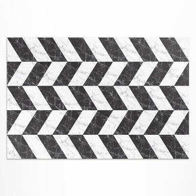 Vinyl teppich läufer Monochromer Fischgrätenmarmorstein