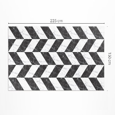 Vinyl teppich läufer Monochromer Fischgrätenmarmorstein
