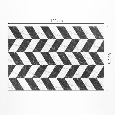 Vinyl teppich läufer Monochromer Fischgrätenmarmorstein