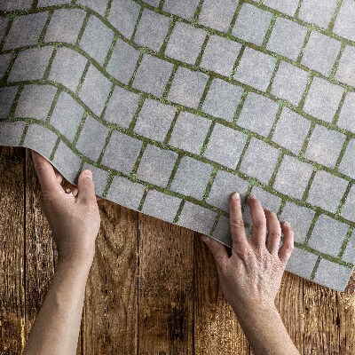 Vinyl teppich läufer Steinweg Mit Moos