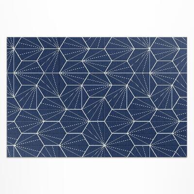 Vinyl teppich Sechsecke Mit Linearen Mustern