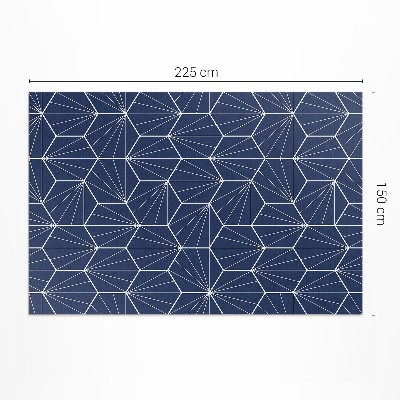 Vinyl teppich Sechsecke Mit Linearen Mustern