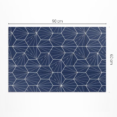 Vinyl teppich Sechsecke Mit Linearen Mustern