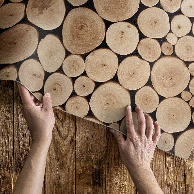 Pvc teppich Baumstämme Mit Holznägeln