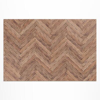 Teppich pvc Elegantes Fischgrätenparkett Aus Holz