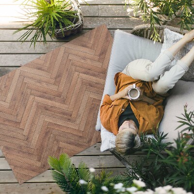 Teppich pvc Elegantes Fischgrätenparkett Aus Holz