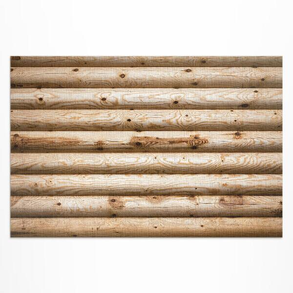 Teppich auf pvc Knorrige Holzbalken
