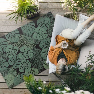 Teppich auf pvc Illustration Tropischer Monstera-Pflanzen