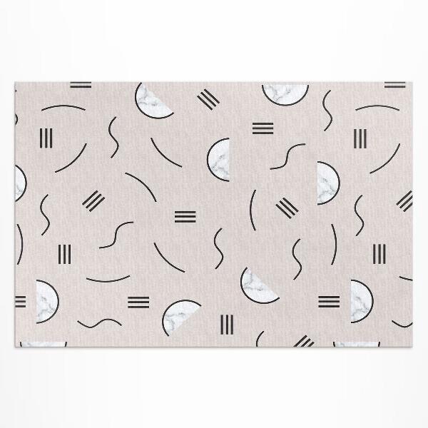 Teppich pvc Abstrakte Formen Im Boho-Stil