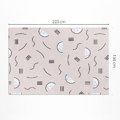 Teppich pvc Abstrakte Formen Im Boho-Stil