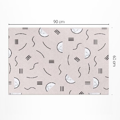 Teppich pvc Abstrakte Formen Im Boho-Stil